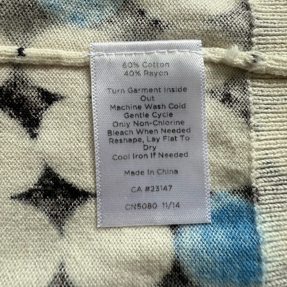 Talbots Geometric Patterned Short Sleeve Sweater - image 6